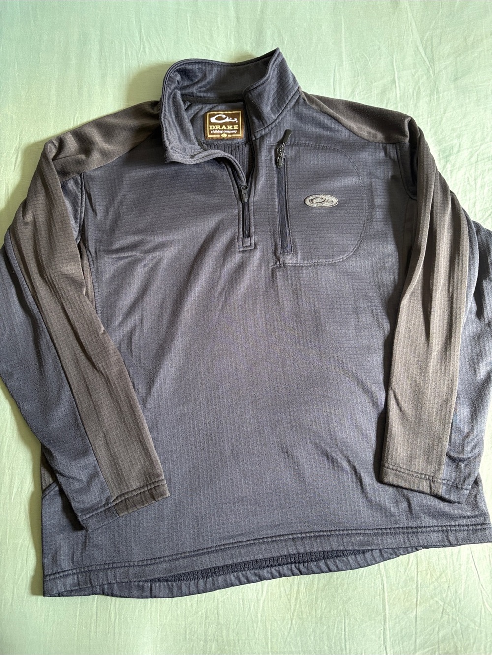 Drake Men's Lightweight Quarter-Zip Jacket in Charcoal